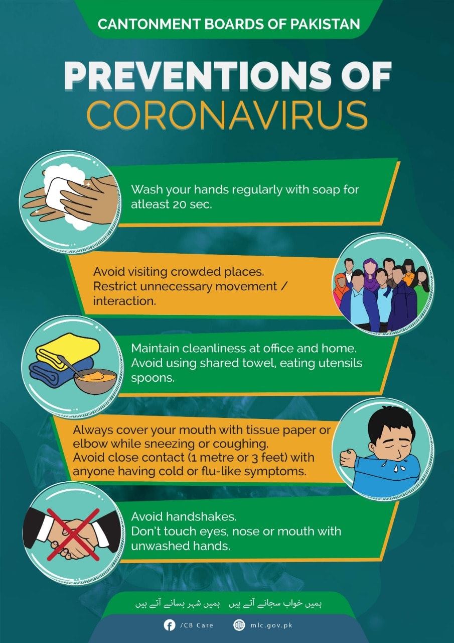 Preventive measures to Combat #COVID-19 to the residents of Mardan Cantt.